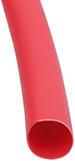 AEXIT 16.4ft אורך ציוד חשמלי 5 ממ דיא פולוליפין מבודד חום מבודד חוט צינור עטיפה אדומה