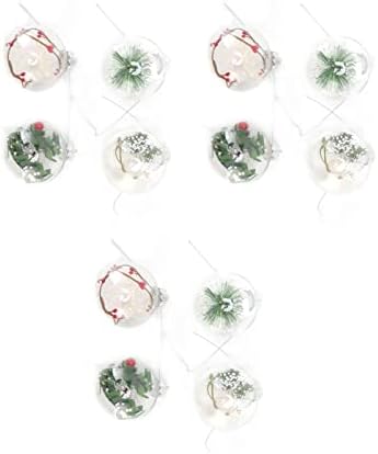 קישוטים תלויים לחג המולד, קישוטים לעץ חג המולד, חליפות חג המולד, 12 יחידות קישוט חג המולד כדור אומנות חדשנית קישוטים לחיית