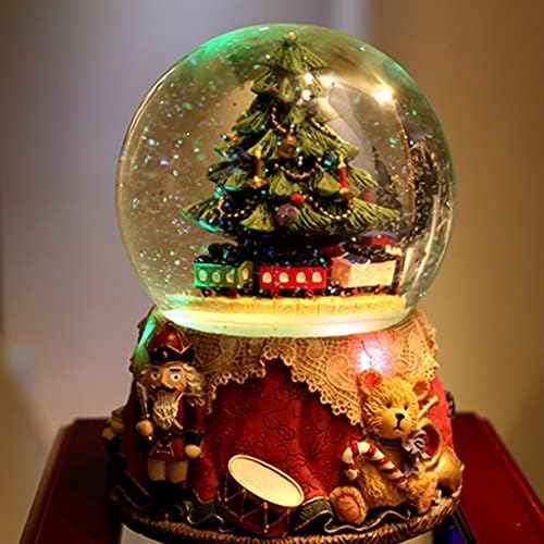 עץ חג המולד של ZHYH קופסת כדורגל קופסת קופסת מוסיקה סיבוב רכבת קטנה אוקטבה בנות בנות מתנה ליום הולדת חג המולד