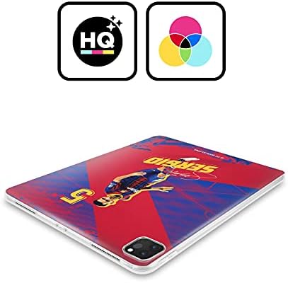 עיצובים של תיק ראש מורשה רשמית FC ברצלונה סרחיו בוסקטס 2020/21 קבוצת צוות ראשון 1 מארז ג'ל רך תואם ל- Apple iPad Air 2020/2022