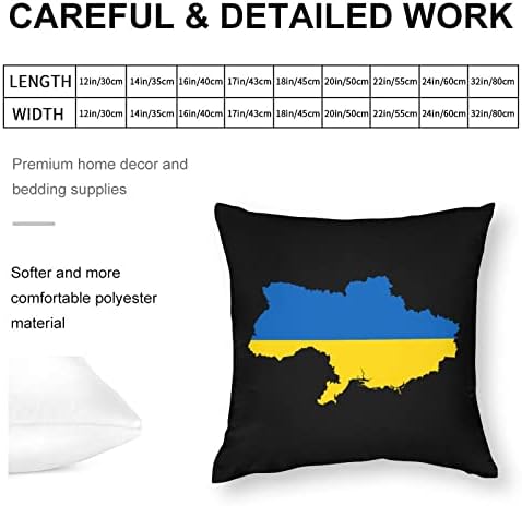 מפת דגל של כיסויי כריות לזרוק אוקראינה עם מגן כריות ציפיות רוכסן ספה לספה מיטה סלון