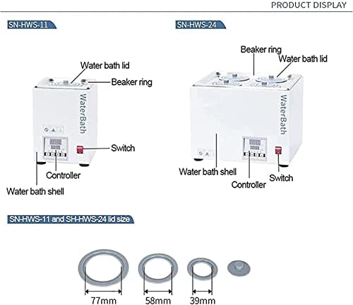 אמבט מים תרמוסטטי דיגיטלי, 1/2/4/6 חורים אמבט מים מעבדה חימום חשמלי ציוד מעבדה לאמבט מים תרמוסטטי, 5 עד 100 גרם צלזיוס,