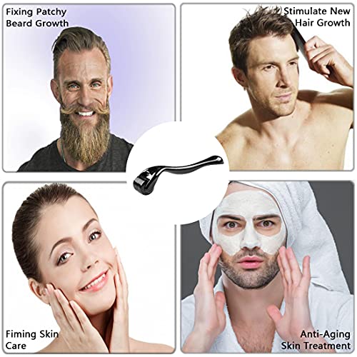 סט רולר עבור זקן שיער עור פנים 540 טיטניום מיקרו מחל רולר-עצמי טיפול מתנות לגברים נשים פנים טיפוח עור כלים