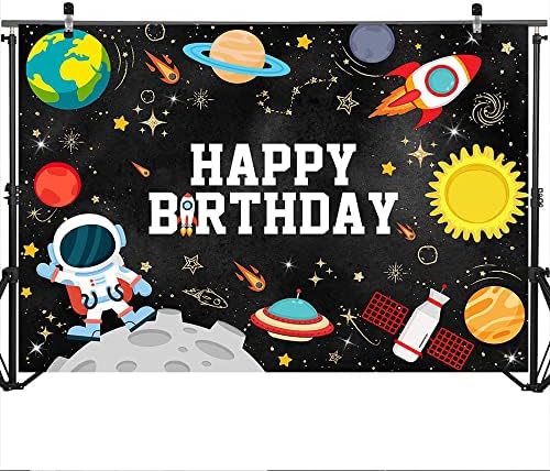 כוכב חלל יום הולדת רקע אסטרונאוט רקטות אסטרונומיה ילד יום הולדת רקע גלקסי כוכב מסיבת צילום רקע תא צילום רקע