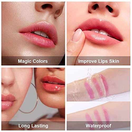 בינג מברשת 2 יחידות צבע שינוי שפתון, ורוד רמת חומציות מצב רוח לאורך זמן שפתיים שפתיים טיפול קרם לחות שפתון קוריאני