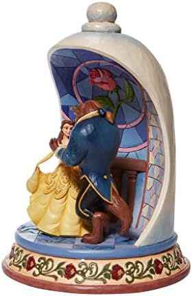 מסורות של Enesco Disney מאת ג'ים שור ביוטי והחיה רוז סצנה פסלון, 10.3 אינץ ', רב צבעוני