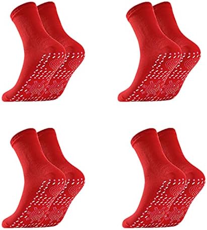 4 זוגות לערבב צבע עצמי חימום גרביים חם מחומם גרביים, עצמי חימום גרבי מחומם גרביים לגברים נשים מגנטי גרביים