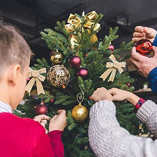 הושן 160 יח 'ווים קישוט לחג המולד, ווים קישוטים לקישוטי עץ חג המולד רב צבעוניים, מתאים מאוד לקישוט אווירה חגיגי, קישוטים