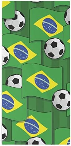 דפוס כדורגל ברזיל מגבת פנים מגבות פרימיום מגבות כביסה מטלית לשטוף למלון ספא וחדר אמבטיה
