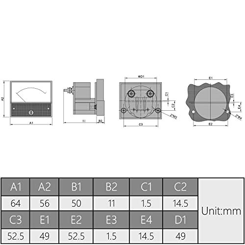 פילקט AC 0-75A לוח זרם אנלוגי פלנל 85L1 AMP מד מד מד מד 2.5 דיוק לבוחן מדידת מעגלים אוטומטיים