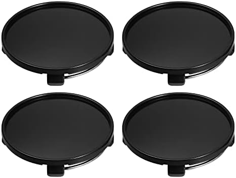 Acropix 4 PCS 61 ממ כיסוי כובעי רכזת גלגלים שחורים מכונית מרכזי כולל 4 קליפים להתקנה קלה