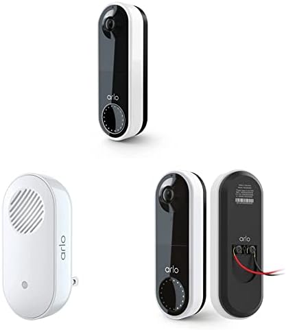 ארלו חיוני וידאו פעמון, לבן & פעמון 2-מובנה סירנה, התראות קוליות & חיוני חוטית וידאו פעמון-וידאו, 180 תצוגה, ראיית