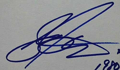 סטיב ג'אנאסאק 1980 הנס האולימפיאדה על חתימת קרח 3x5 כרטיס אינדקס חתום
