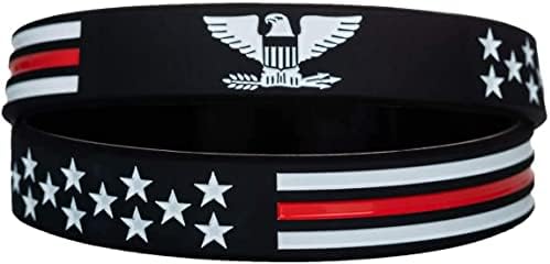 סיינסטון כוח של אמונה דק אדום קו אמריקאי דגל סיליקון צמידי עם אמריקאי כוח נשר-מוטיבציה גומי צמידי מתנות עבור פטריוטים,