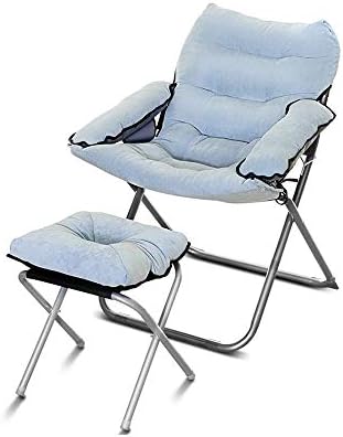 ספה כיסא מחשב כיסא משענת מושב מתקפל ספה כיסא, עם הדום + כרית, להסרה בד כיסוי, פלדת רגליים, 7 צבעים טרקלין כיסא