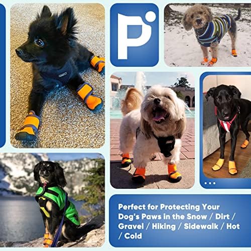 מגפי כלבים של פטבובי, נעלי כלבים אטומות למים, סולית גומי ללא החלקה, הגנה על כפות כלבים בגשם, שלג, מדרכה חמה, רצפות עץ קשה,