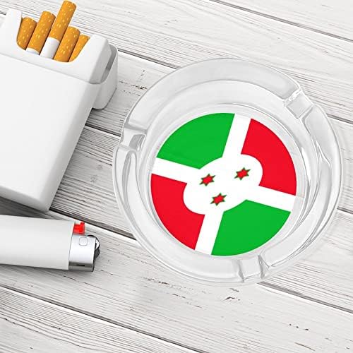 מאפרה דגל בורונדי סיגריות עגולות סיגריות מגש אפר מארז לקישוט מקורה במשרד הביתי