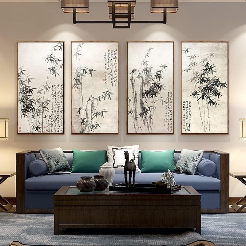 ציור דקורטיבי סיני חדש Zheng Banqiao אבן במבוק לימוד סלון תליה ציור ציור רקע ציור קיר ציור סיני 新中式 画 画