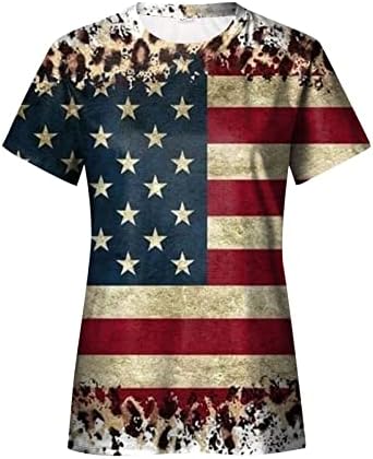 מיאשוי חולצות חג האהבה לגברים נשים קיץ יום העצמאות מודפס עם שרוולים קצרים עם צוואר עגול 3 שכבות