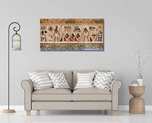 מוטיבציית אמנות קיר מצרים העתיקה מצרים העתיקה פרעה ומקדש היסטוריה תרבות הדפסי תמונה ספארי אפריקאי בד דקור