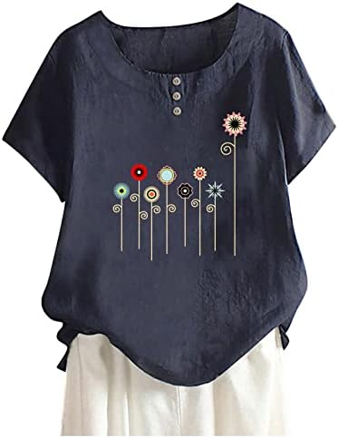 צמרות מימי הביניים של נוער ימי הביניים חולצות פרחים פרחים חולצות שרוול קצר צוואר צוואן סתיו סתיו טופסי קיץ באופנת בגדים