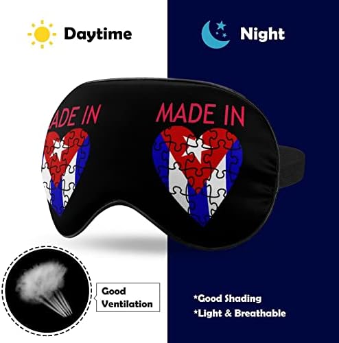 מיוצר בקובה מסכת עיניים מצחיקה שינה כיסוי עיניים מכוסה עם עיניים עם רצועה מתכווננת לצלליות לנשים גברים