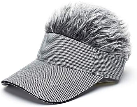 גברים של חידוש ממוסמר שיער מגן שמש מצחיק גולף כובעי מזויף פאה הגיע לשיא מתכוונן בייסבול כובעים