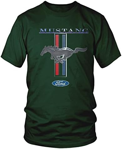 לוגו פורד מוסטנג של אמדסקו לגברים, חולצת טריקו לעיצוב פורד מורשה רשמית