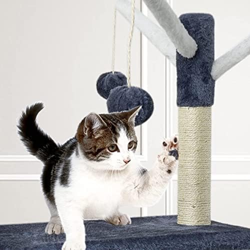 3 פלטפורמות של עצי חתול-מגדל חתול עם פוסט גירוד סיסל-דירת חתול עם ערסל-נוזאיה