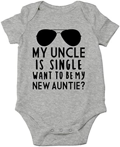 AW אופנות דודי הוא רווק רוצה להיות הדודה החדשה שלי - דודי אוהב אותי - גוף גוף תינוק חמוד מקשה אחת לתינוק