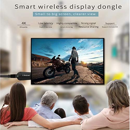 מתאם תצוגה אלחוטית 4K/1080p, שיקוף מסך SmartSee ממחשב נייד טלפון אנדרואיד למקרן טלוויזיה כל תצוגה HDMI, מכשיר זרימה