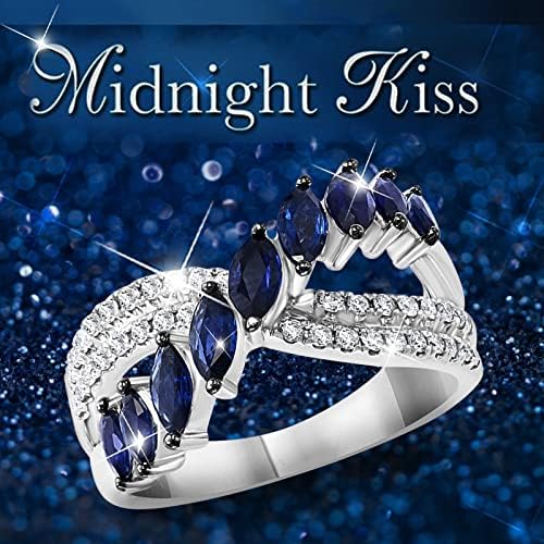 2023 טבעת אירוסין של האהבה החדשה יום נישואין כלה כחולה יום הולדת כהה אופנה טבעת מים נשי טיפת נשים קריסטל יהלום מסיבת