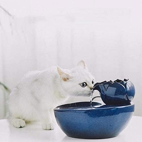 חתול שתיית מים מזרקת, 1.2 ליטר קרמיקה לחיות מחמד מים מזרקות לחתולים וכלבים, חשמלי לחיות מחמד מתקן מים עם שקט