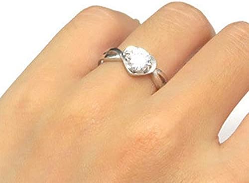 יסטו אנילוס פארה מוג ' ר לב בצורת יהלומי זירקון נסיכת טבעת אירוסין אישית נשים של טבעות אצבע אמצעית טבעות לנשים