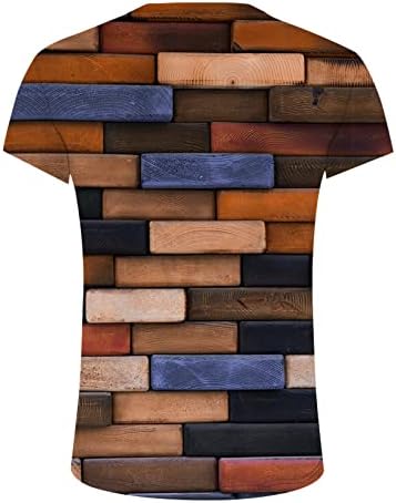 חולצות טריקו של שרוול קצר גרפי של XXBR לגברים, קיץ 3D קיר קיר מודפס