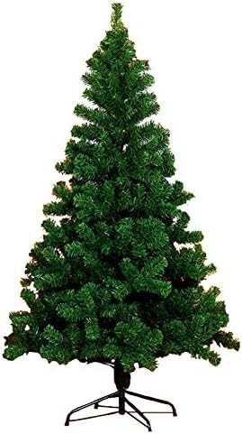 קישוט חג המולד של ZPEE 3.2ft עם חומר מתכת PVC עץ חג המולד, ענפים פיצוחים אוטומטיים מלאכותיים קלים להרכבת עץ אורן-ירוק 1 מ