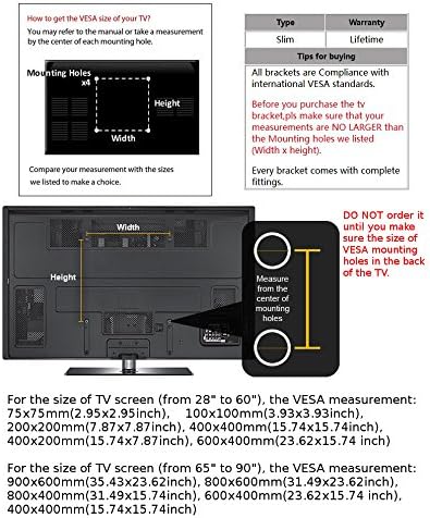 CK Global Global Profile Tilt Tilt Tilt Slacket Mountet עם רמת רוח מובנית עבור LG TV דגם 60 אינץ ': 60LB5900.