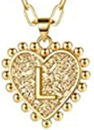 ד-שינקסין זהב שרשראות לנשים בנות 26 מכתבי אהבת זהב שרשרת כפולה מהדק שרשרת אישית ראשוני שרשראות תליון לנשים