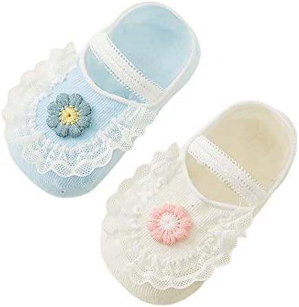 בנות תינוקות גרבי פעוט פרחוני נושם גרביים גרביים יחפות גרביים ללא החלקה נעליים 2 יחידות מים גומי מים