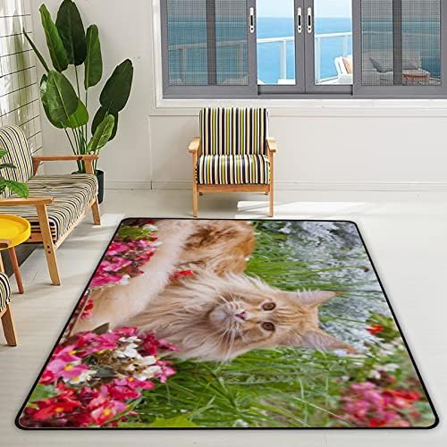 זוחל שטיח מקורה מחצלת משחק פרח קון מיין לסלון חדר שינה חינוכי חינוך משתלת שטיחים שטיחים 72x48 אינץ '
