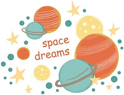 חלומות חלומות בוהו עיצוב חדר לילדים לחדר שינה - כוכבי בוהו צבעוניים אמנות לחדר משתלה - מדבקות קיר חלל בהתאמה