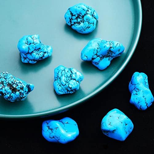 SXRC טבעי טורקיז מחוספס 1-2 אינץ 'אבן חן כחולה קוורץ דגימה ריפוי קריסטל 1 יחידות לא סדירות נקודת גביש לא סדירה