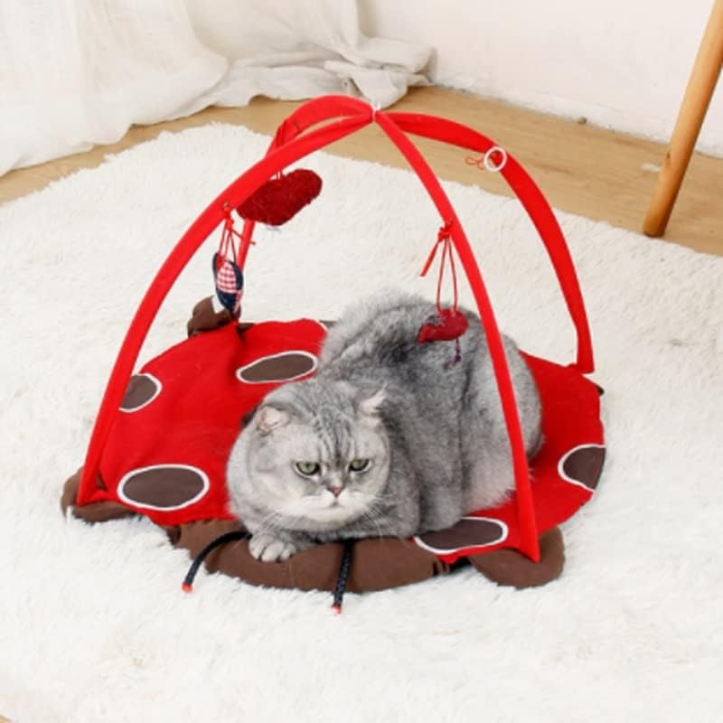 חתול אוהל צעצועי תליית צעצועי חיות מחמד צעצועי חתול לשחק מחצלת שמיכת בית להסרה חתלתול אוהלים