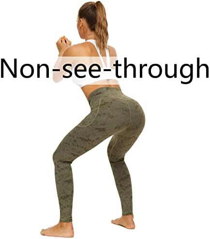 רוזה נשים מותניים גבוהות חותלות חותלות מכנסי יוגה עם כיסים קושרים התעמלות בצבע פעילה מתיחה רכה אתלטית