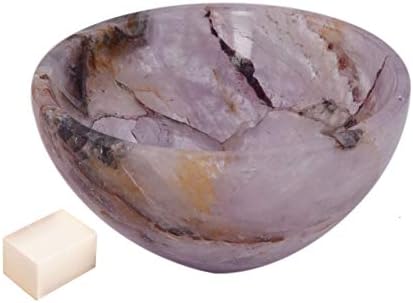 אבן מגולפת בעבודת יד אבן פנג שואי קערת אנרגיה רוחנית גנרטור רייקי מתנה ריפוי קריסטל טעון 3 אינץ