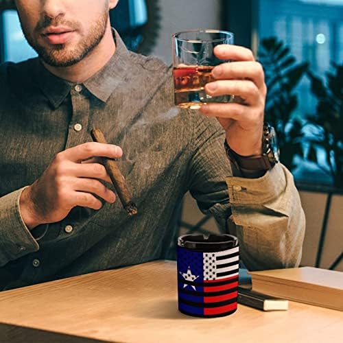 American and Taxas Flag Attray לסיגריה מחזיק אפר מעשן סיגריות עיצוב מגש אפר מודרני
