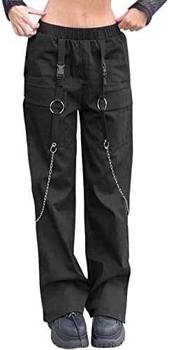 מכנסיים של חוף אתקיה נשים שחור מזדמן מותניים גבוהות בית ספר לכיס אבזם כיס מכנסיים מכנסיים מכנסיים מכנסיים מכנסיים