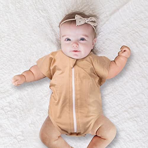 שנת שינה לתינוק מופין, שמיכת חוטף לתינוקות 0-3 חודשים, זרועות מעלה מעבר לתינוקות יילוד תינוקות ונערים, קלה רוכסן עטוף לביש