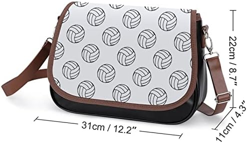 שחור ולבן כדורעף כדורי נשים של קרוסבודי תיק עור כתף תיק תיק נייד ארנק עבור משרד נסיעות