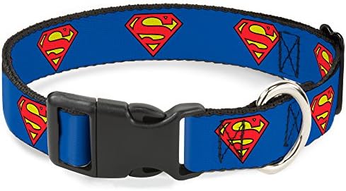 חתול צווארון הבדלני סופרמן מגן כחול 6 כדי 9 סנטימטרים 0.5 אינץ רחב
